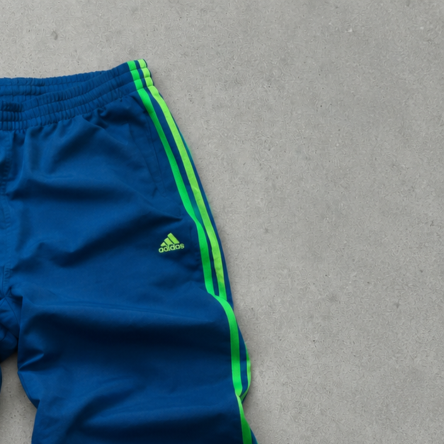 ADIDAS Track Pants Navy / Green Rare (S)