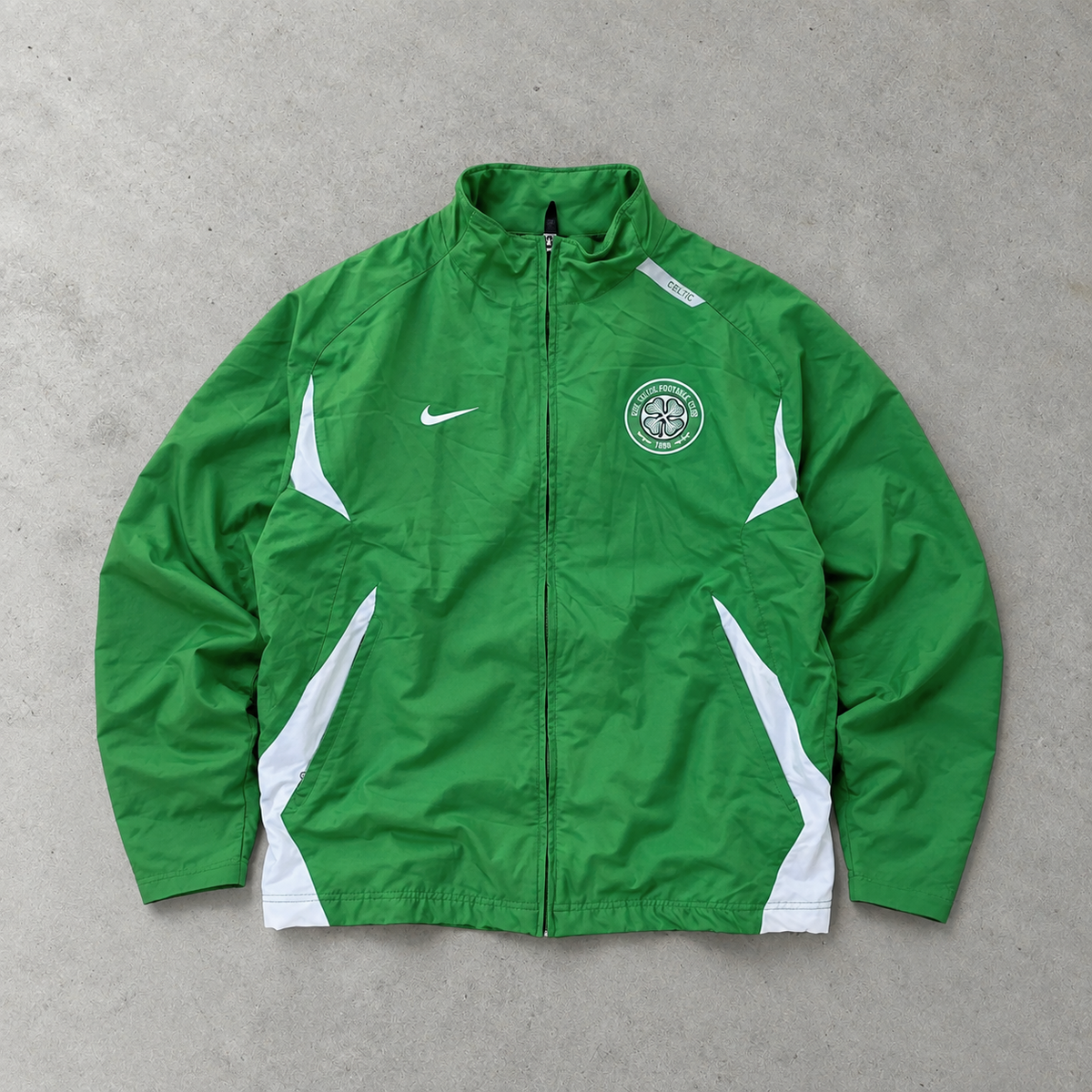 90s Nike Track Jacket Grün, Weiß Limited Stitched Logo (M)
