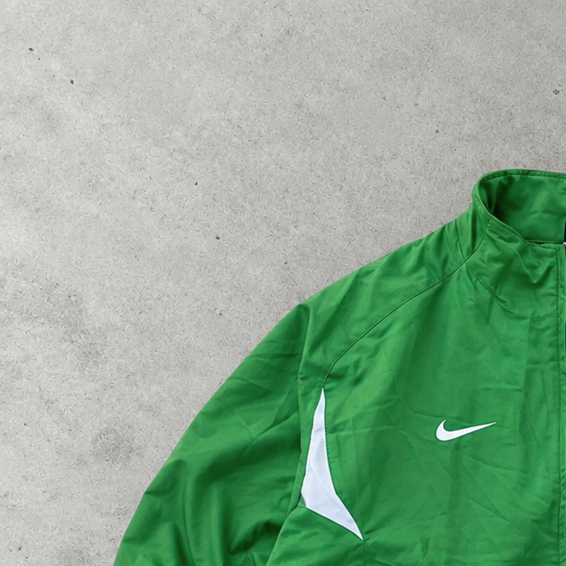 90s Nike Track Jacket Grün, Weiß Limited Stitched Logo (M)