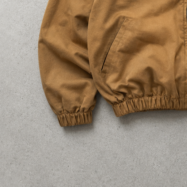 Ralph Lauren Bomber Jacket Beige Rare (XL) Stitched Logo