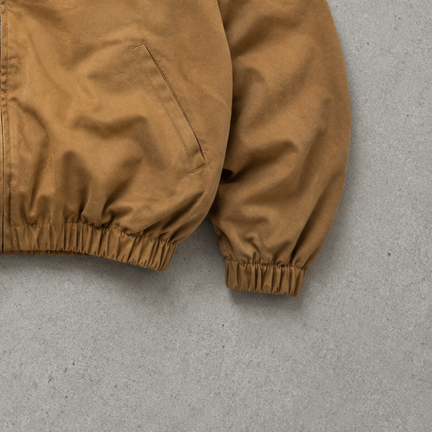 Ralph Lauren Bomber Jacket Beige Rare (XL) Stitched Logo