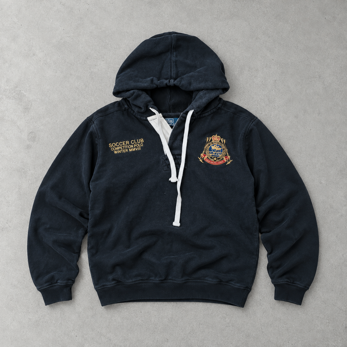 Polo Ralph Lauren Hoodie Marineblau Rare (XXL)