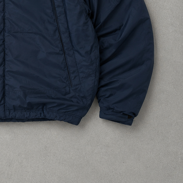 Y2K Nike Puffer Jacket Marineblau, Grau Limited (Size L)