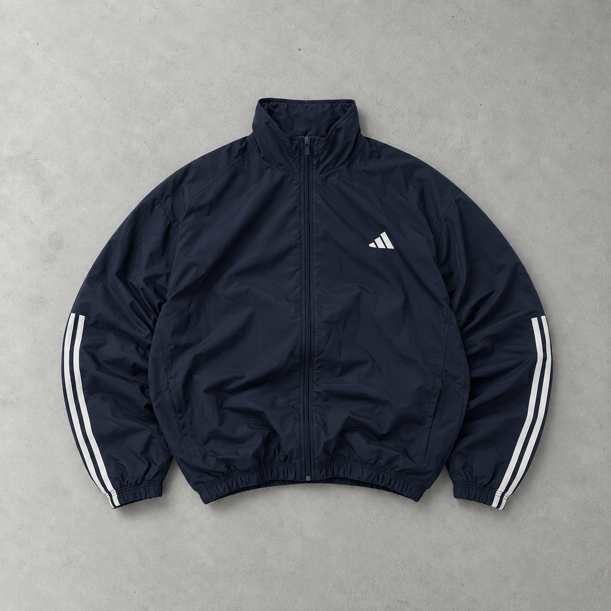 Veste de survêtement Adidas bleu marine/blanc rare (S)