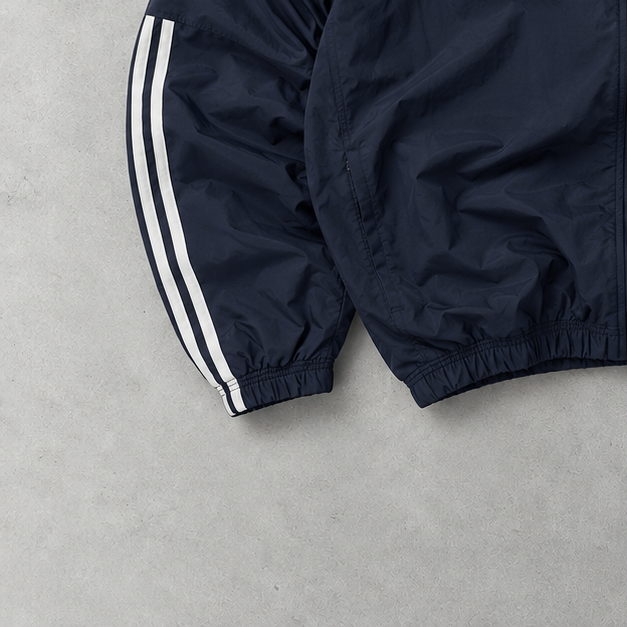 Veste de survêtement Adidas bleu marine/blanc rare (S)