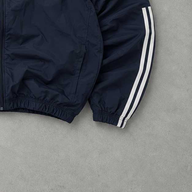 Veste de survêtement Adidas bleu marine/blanc rare (S)