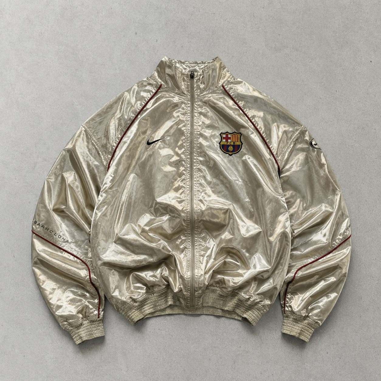 FC Barcelona Y2K 2001 Nike Windbreaker Gold Limited (XL)