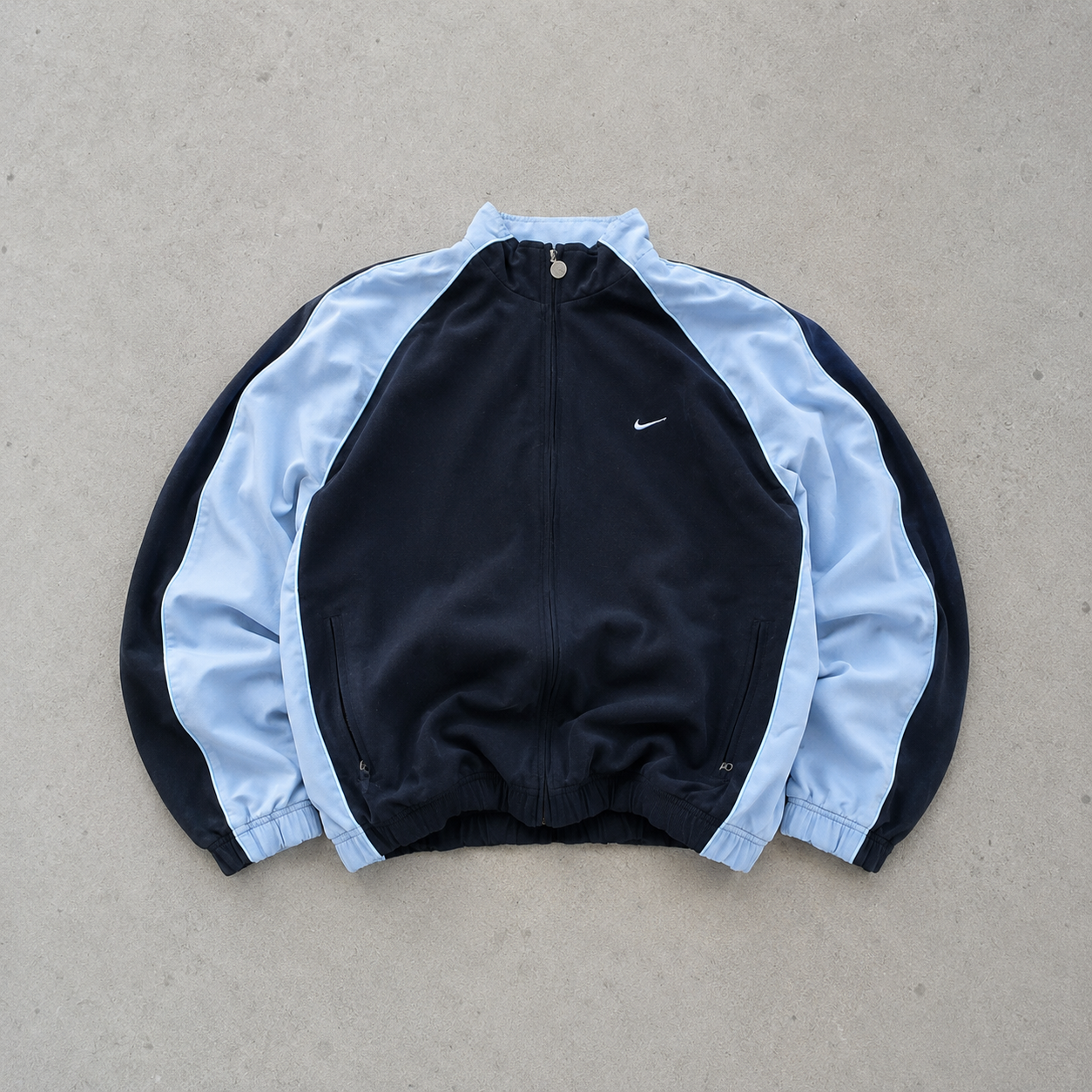 2007 Y2K Nike Track Jacket Black, Grey Limited (L) Stitched Logo