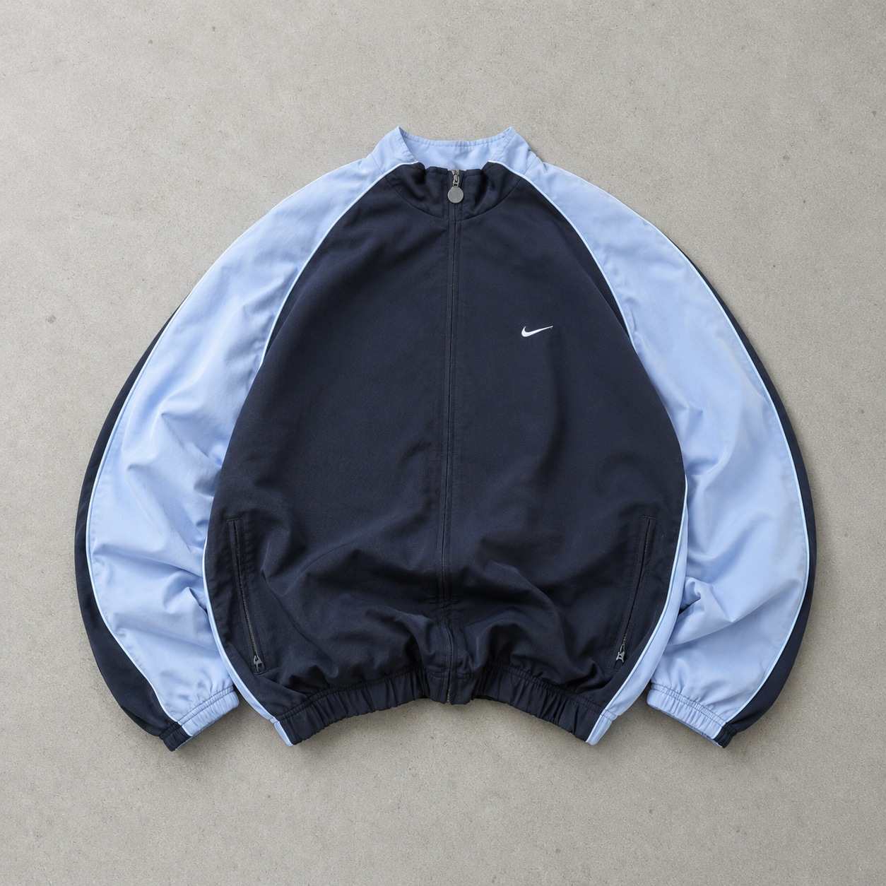 2007 Y2K Nike Track Jacket Black, Grey Limited (L) Stitched Logo