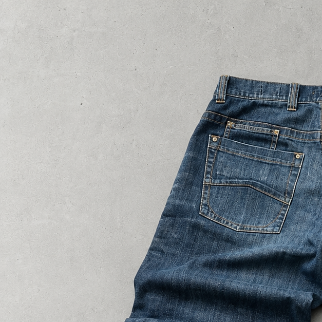 Y2K 2000s Vintage Armani Jeans Baggy Jeans Blau, Marineblau Limited (W31 | DE 46)
