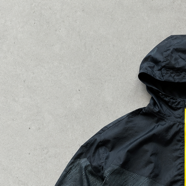 Nike Windbreaker Black, Yellow Rare (L)