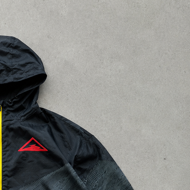 Nike Windbreaker Black, Yellow Rare (L)