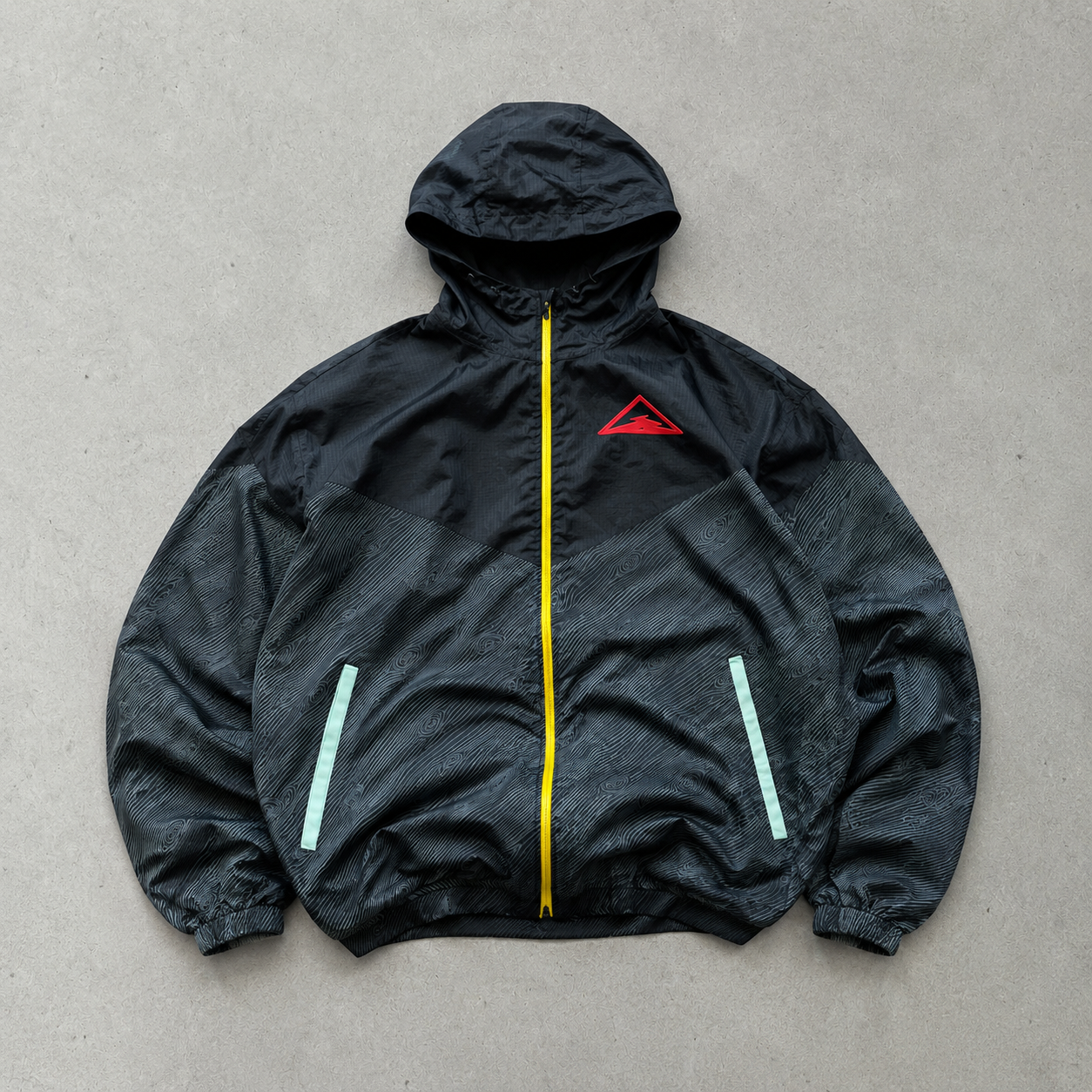 Nike Windbreaker Black, Yellow Rare (L)
