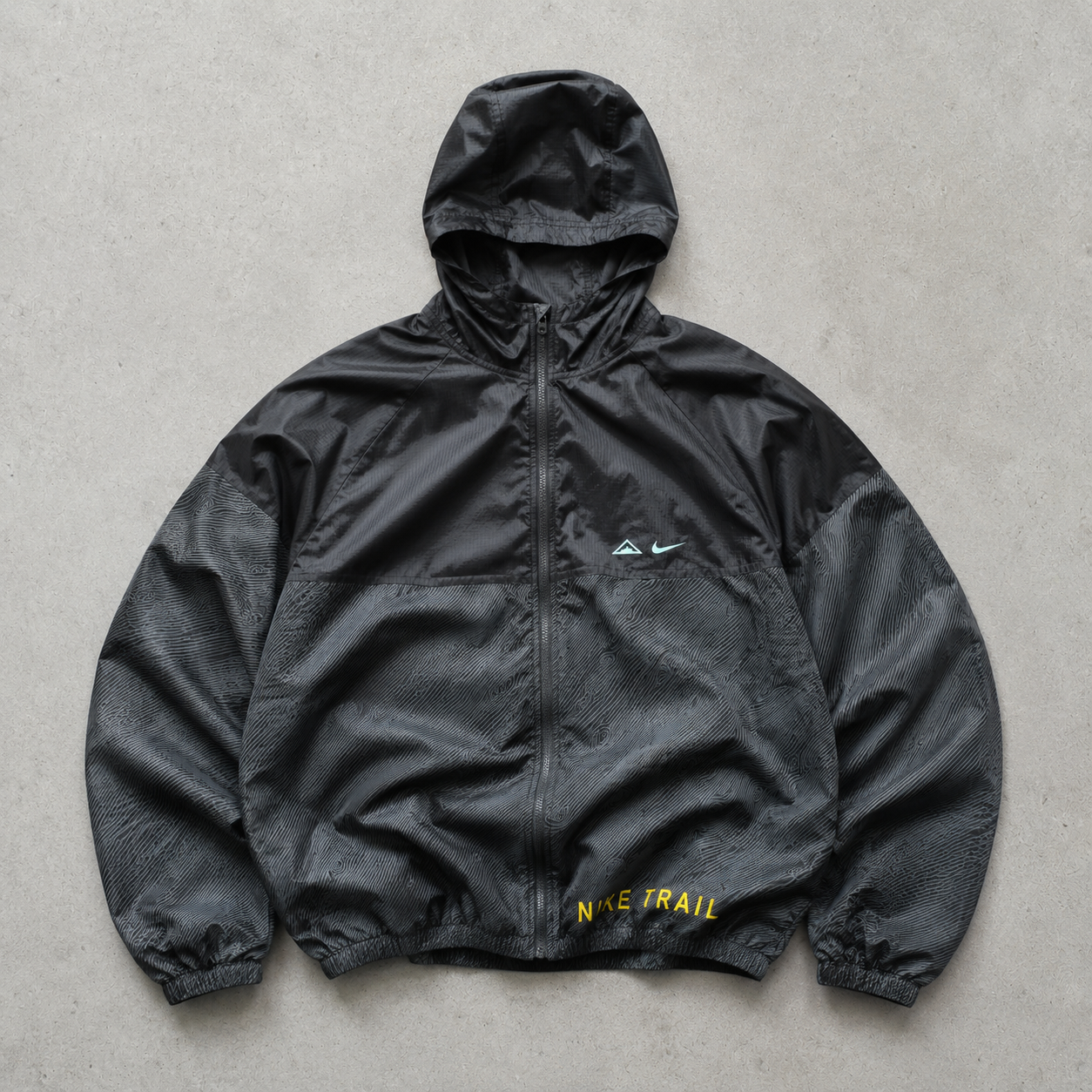 Nike Windbreaker Black, Yellow Rare (L)
