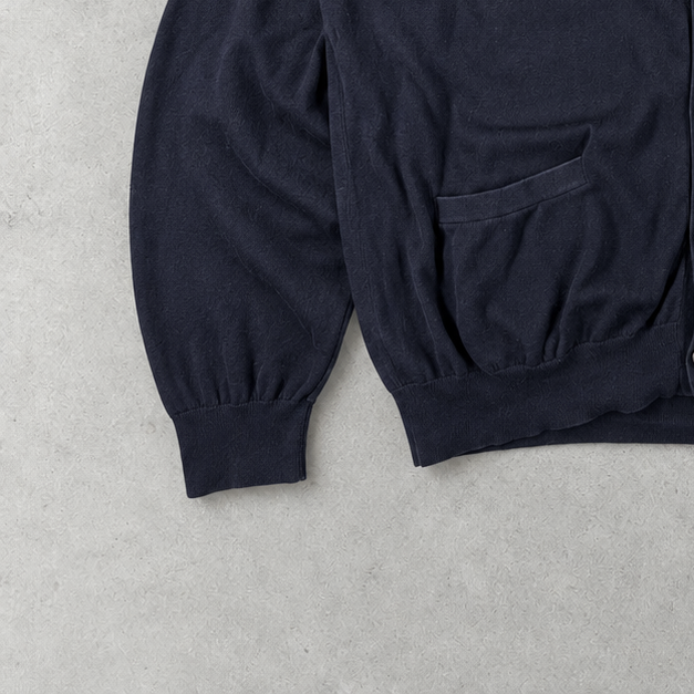 Ralph Lauren Cardigan Marineblau Rare (XXL) Stitched Logo
