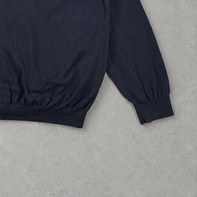 Ralph Lauren Cardigan Marineblau Rare (XXL) Stitched Logo