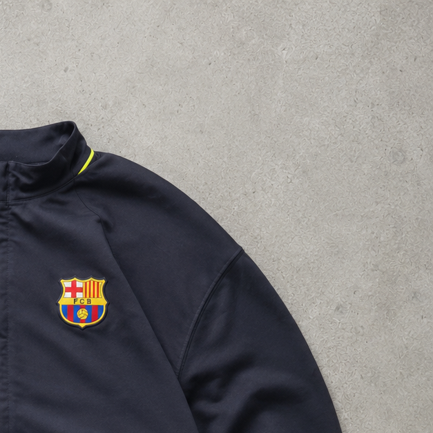 FC Barcelona Vintage Nike Track Jacket Navy, Black Rare (XL)