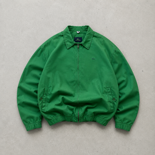 Lacoste Harrington Jacket Green Rare Stitched Logo (L)