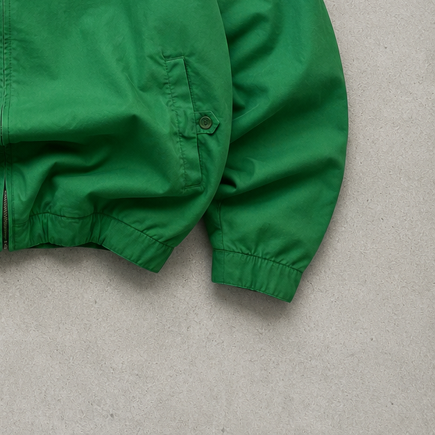 Lacoste Harrington Jacket Green Rare Stitched Logo (L)
