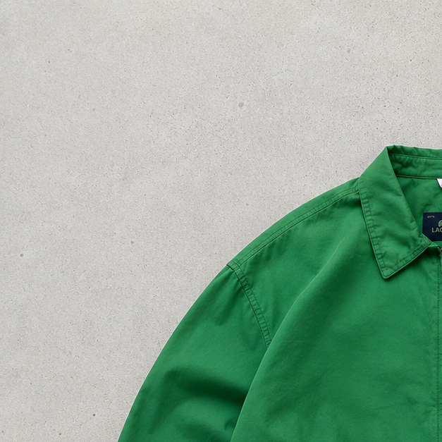 Lacoste Harrington Jacket Green Rare Stitched Logo (L)