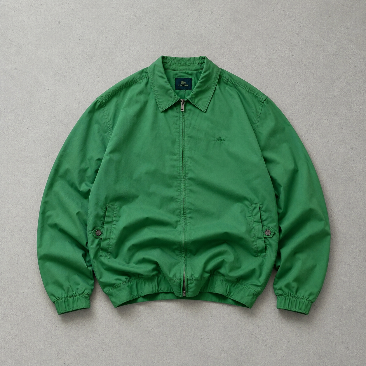 Lacoste Harrington Jacket Green Rare Stitched Logo (L)