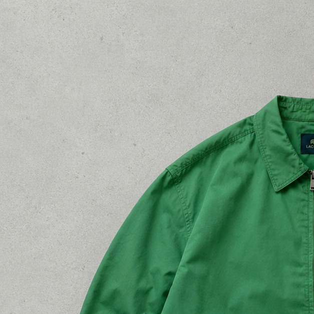 Lacoste Harrington Jacket Green Rare Stitched Logo (L)