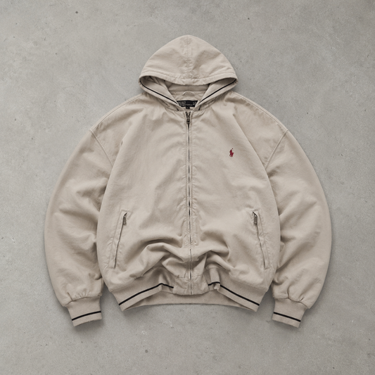 Ralph Lauren Bomber Jacket Beige Rare (L)