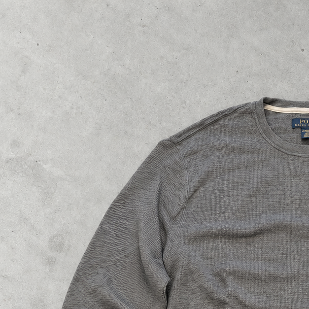 Polo Ralph Lauren Sweater Grau Rare (L) Stitched Logo