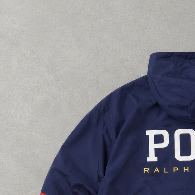 Ralph Lauren Hoodie Marineblau, Orange Limited (S)