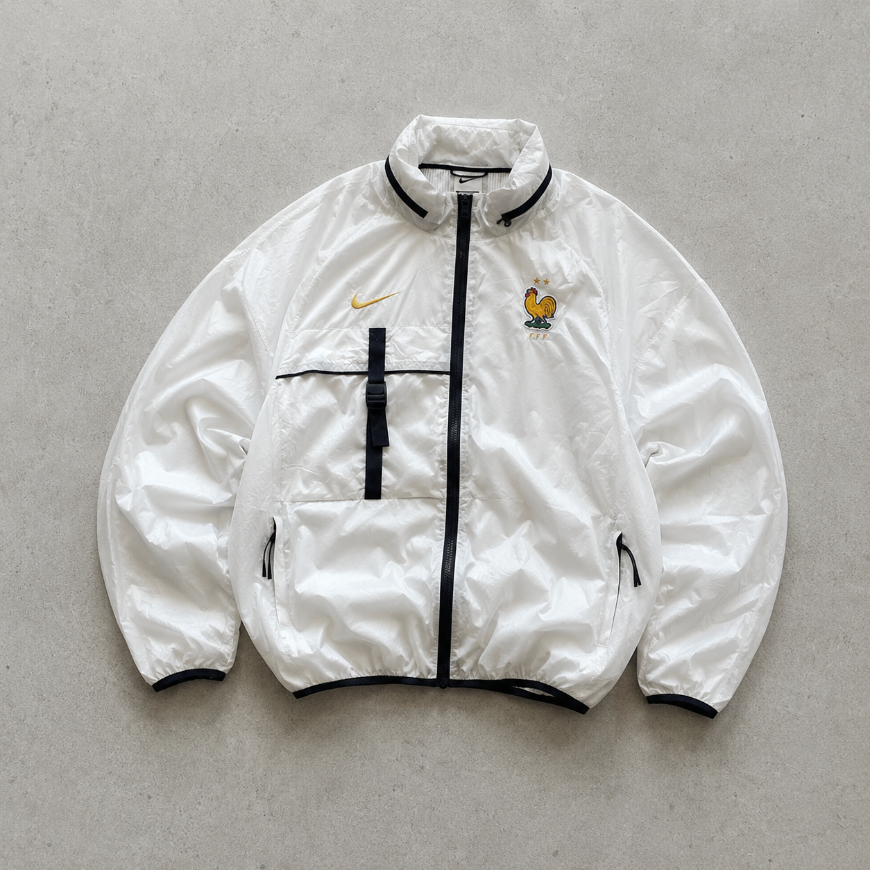 France Nike Windbreaker White, Black Rare (Size M)