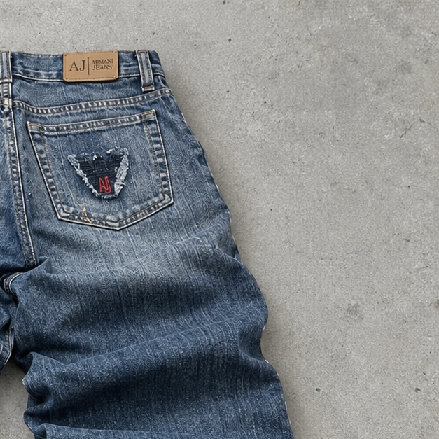 Y2K Armani Jeans Bootcut Jeans Blue Rare (M)