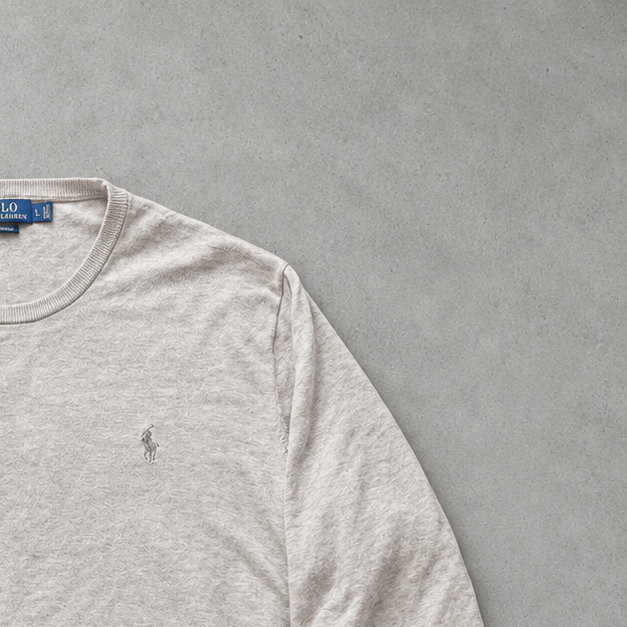 Polo Ralph Lauren Sweater Grau Rare (L) Stitched Logo