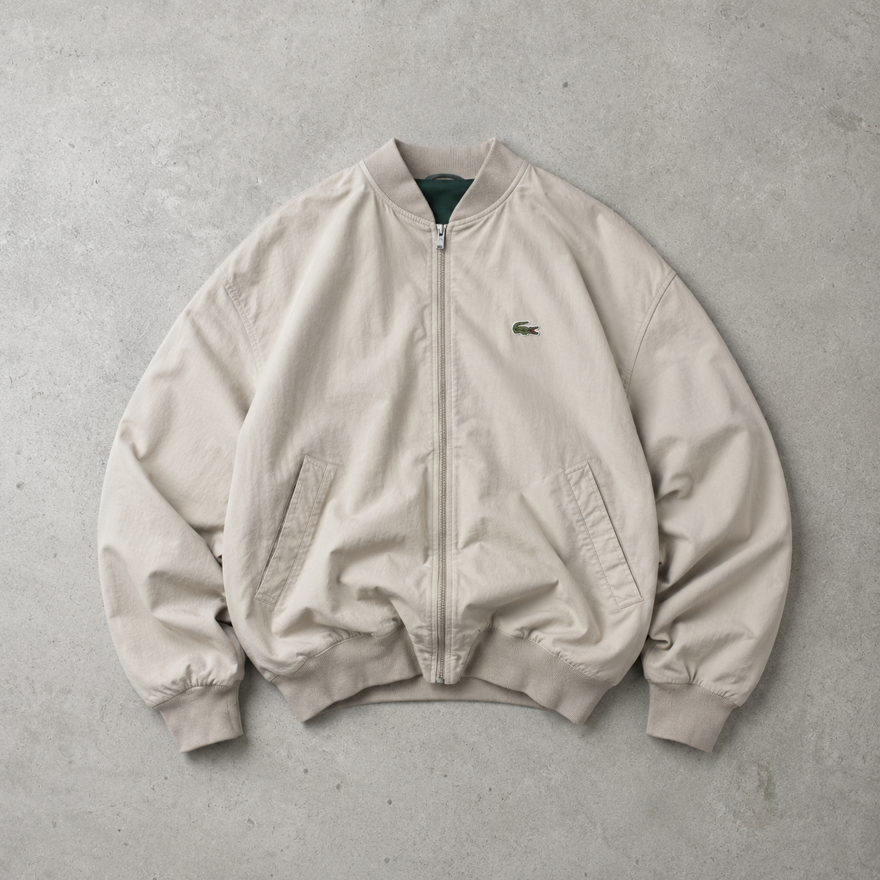 90s Lacoste Harrington Jacket Beige Limited (L)