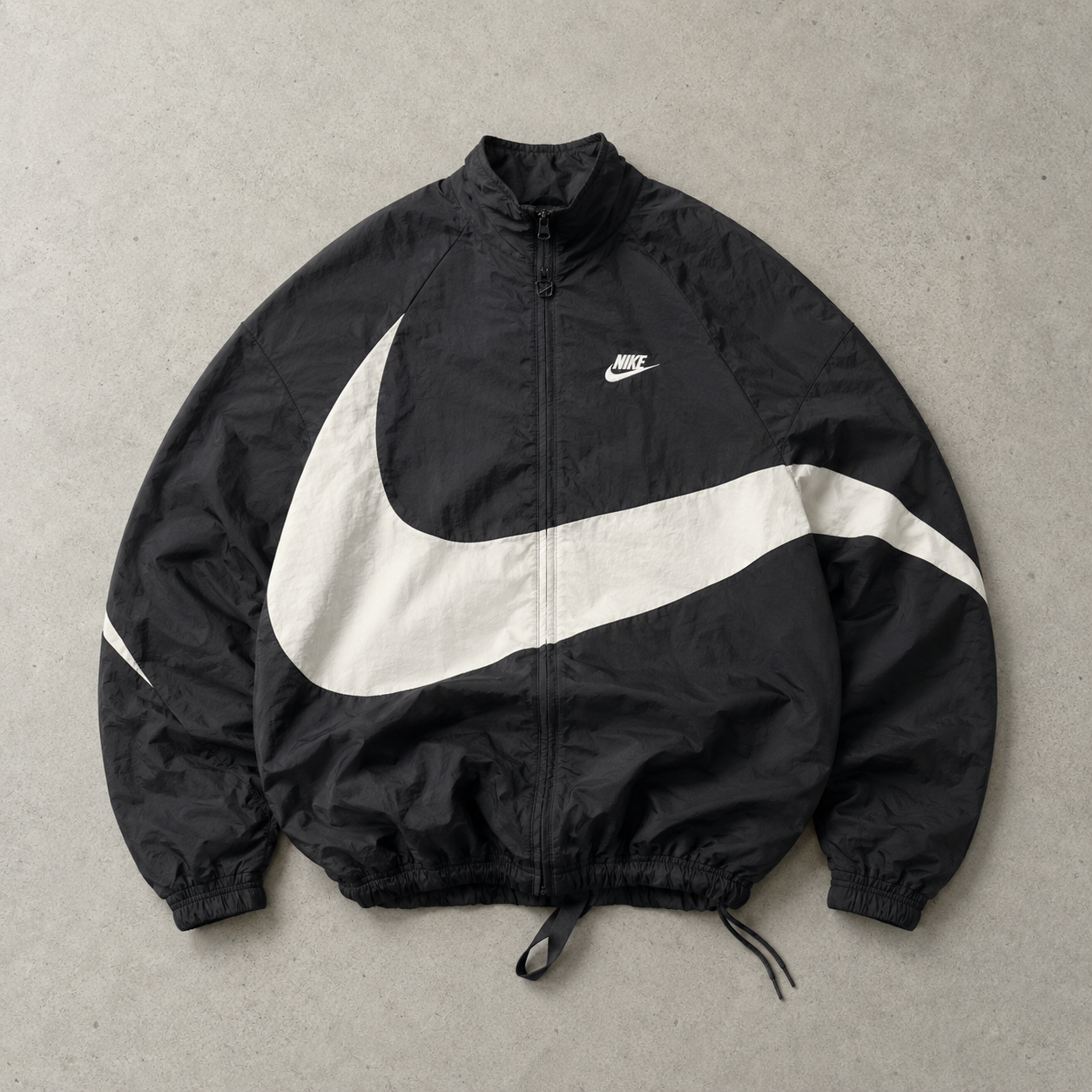 90s Y2K Nike Track Jacket Black, White Rare (L)