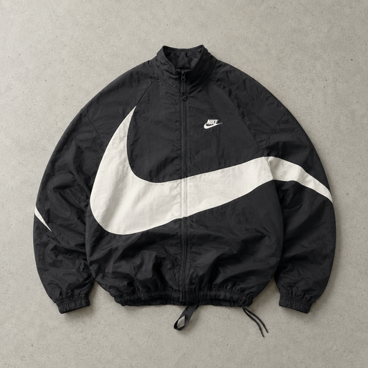 90s Y2K Nike Track Jacket Black, White Rare (L)