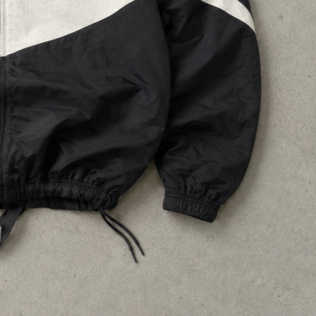 90s Y2K Nike Track Jacket Black, White Rare (L)
