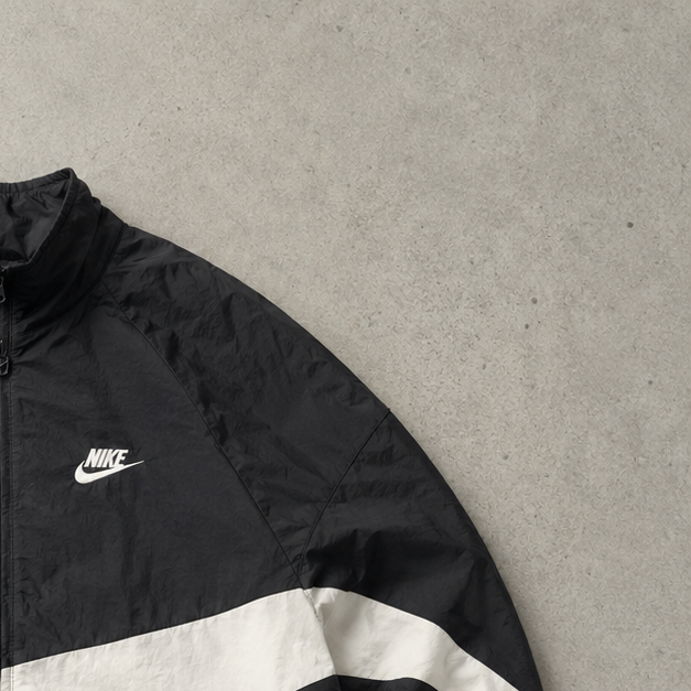 90s Y2K Nike Track Jacket Black, White Rare (L)