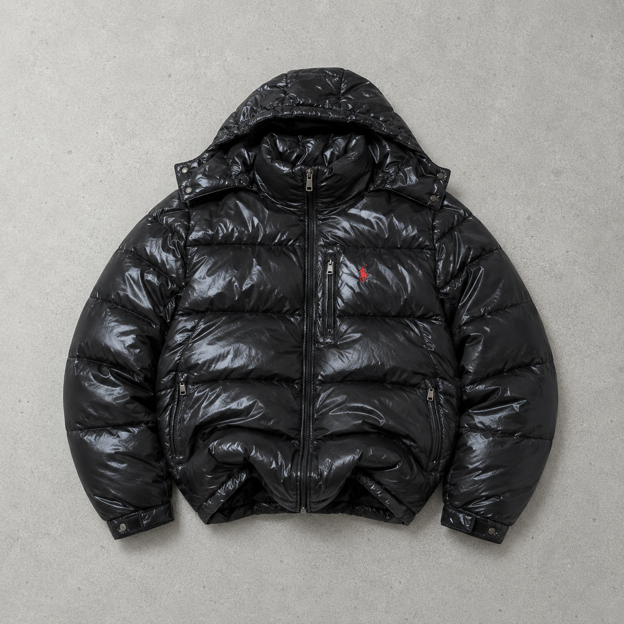 Ralph Lauren Puffer Jacket Black Limited (M) Stitched Logo