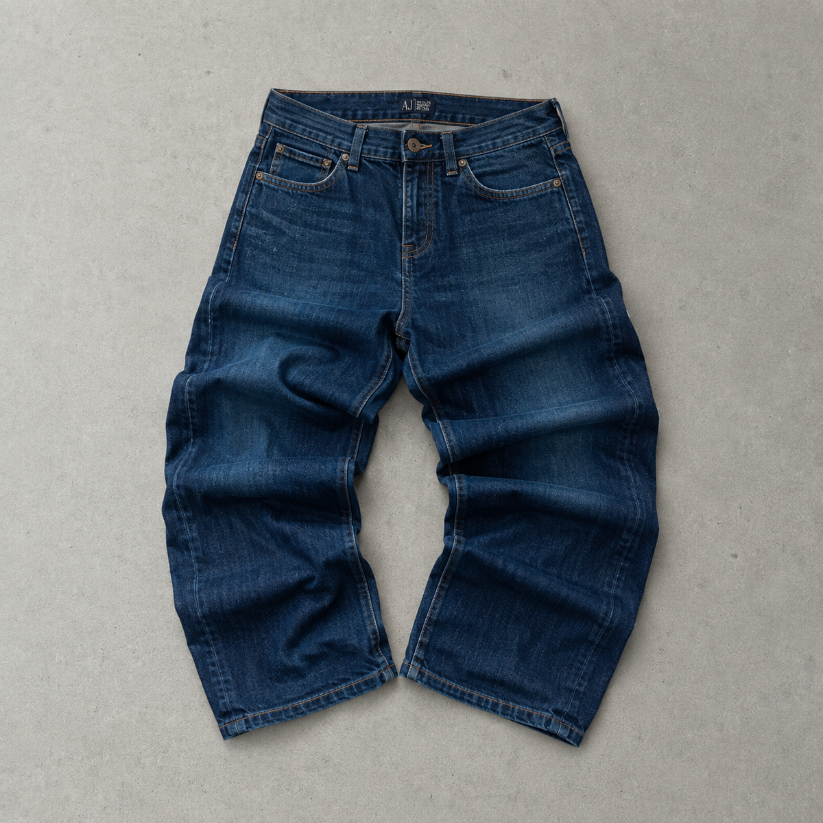 90s Vintage Armani Jeans Baggy Jeans Marineblau Limited (W32 | DE 48)