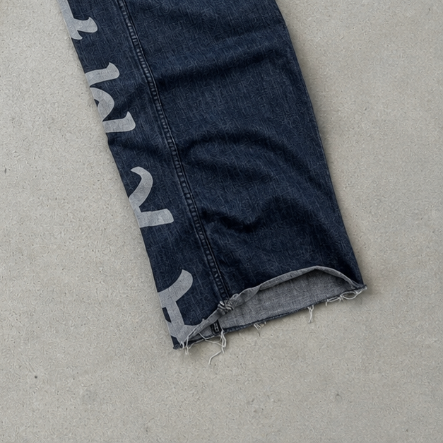 90s Vintage Armani Jeans Baggy Jeans Marineblau Limited (W32 | DE 48)