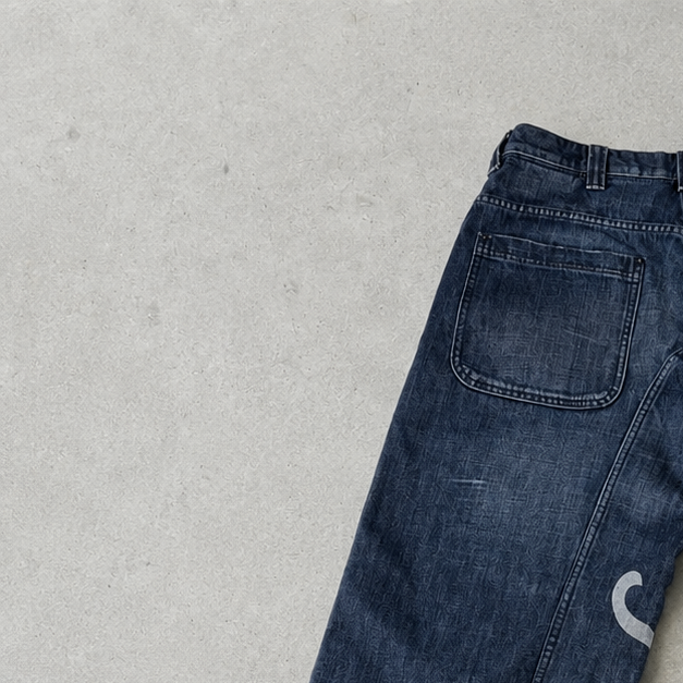 90s Vintage Armani Jeans Baggy Jeans Marineblau Limited (W32 | DE 48)