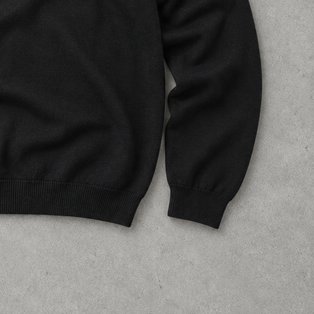 Ralph Lauren Sweater Schwarz Stitched Logo Rare (XL)