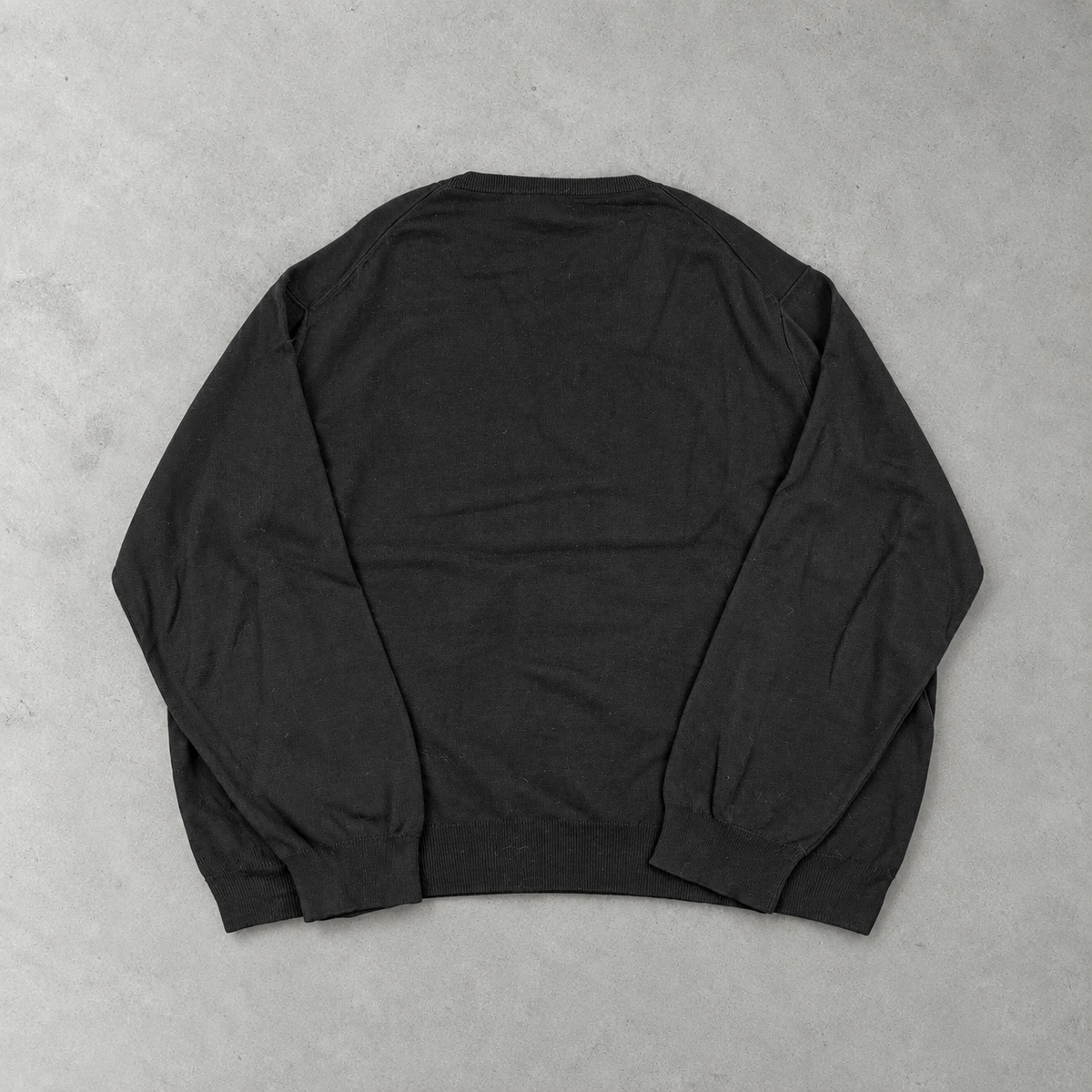 Ralph Lauren Sweater Schwarz Stitched Logo Rare (XL)