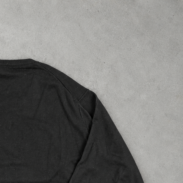 Ralph Lauren Sweater Schwarz Stitched Logo Rare (XL)