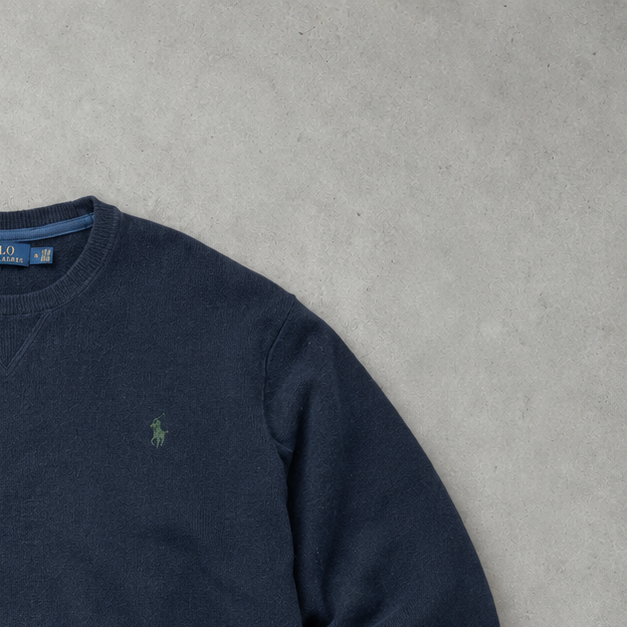 Ralph Lauren Sweater Marineblau Limited (M) Stitched Logo