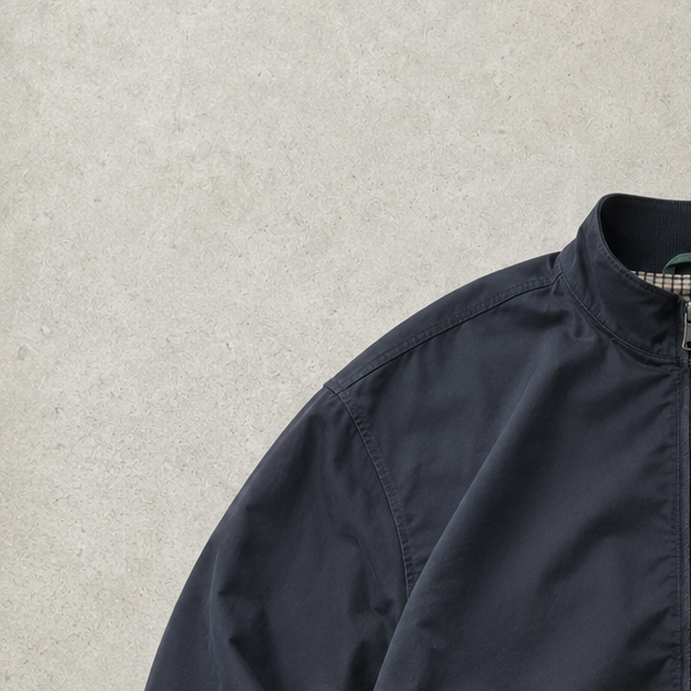 Lacoste Harrington Jacket Navy Rare Stitched Logo (M)