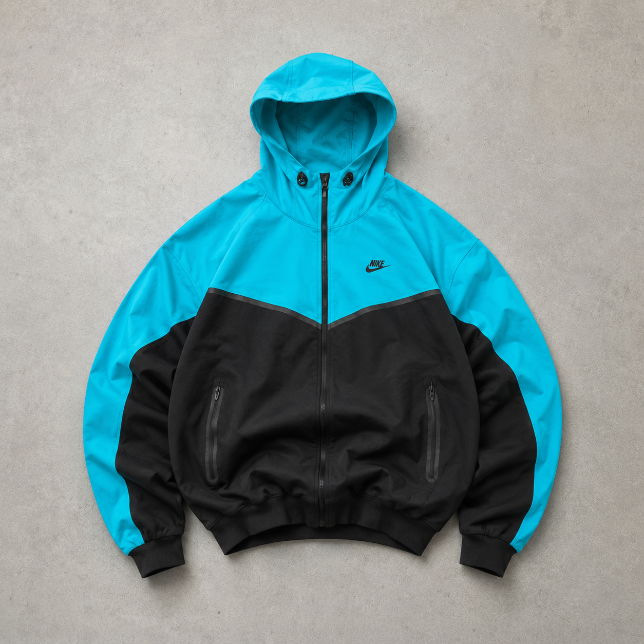 Nike Windbreaker Turquoise, Black Rare (L)