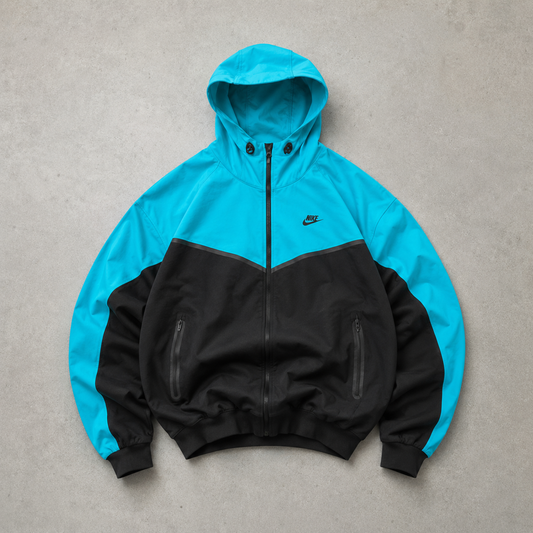 Nike Windbreaker Turquoise, Black Rare (L)