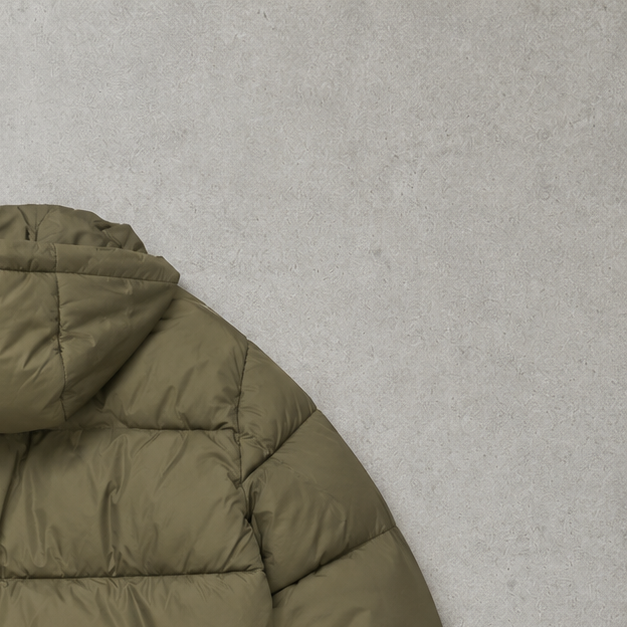90s Ralph Lauren Puffer Jacket Khaki Limited (S)
