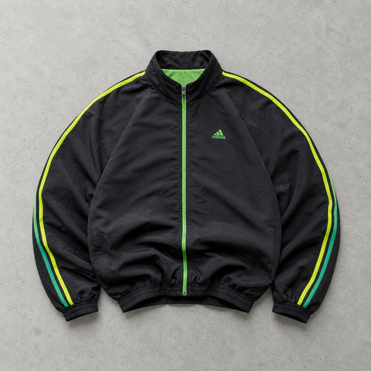 Adidas Jacket Schwarz, Grün Rare (L) Stitched Logo